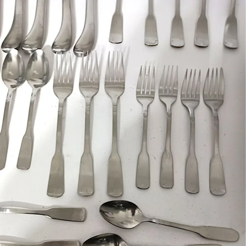 44 Stanley Roberts Flatware SRB 140 Rogers MCM Stainless Steel Mixed Pieces Vtg.